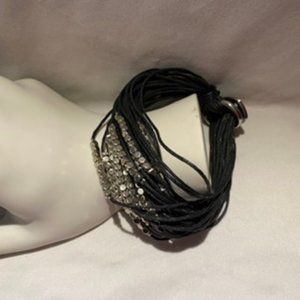 Black and silver bracelet